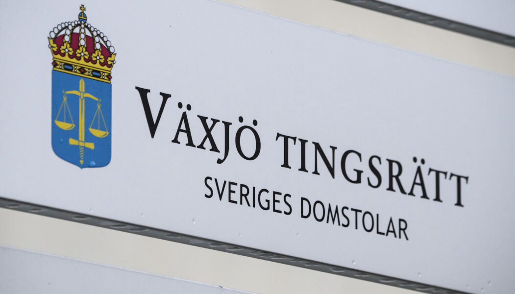 En anonym kvinna åtalas i Växjö tingsrätt efter en protestaktion i fredags.