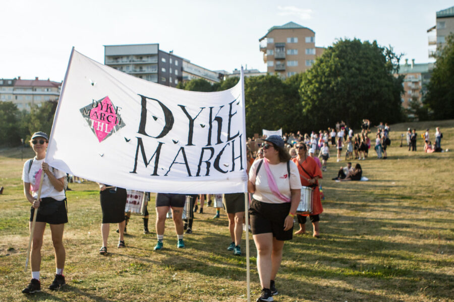 Det är tredje gången som Dyke march arrangeras i Stockholm.