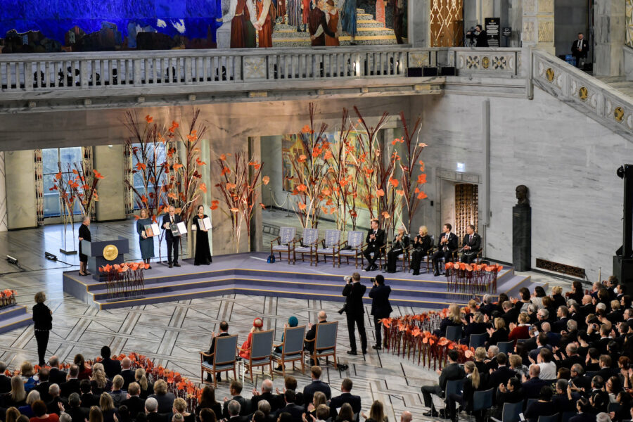 Nobels fredspris delas ut i rådhuset i Oslo.
