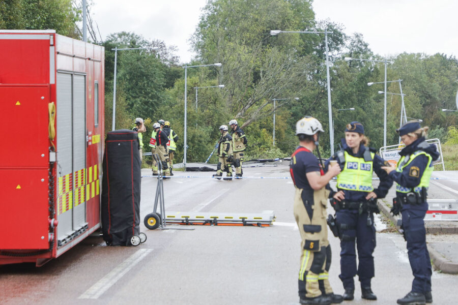 Räddningstjänsten avslutar sin insats vid skredområdet i Stenungsund.