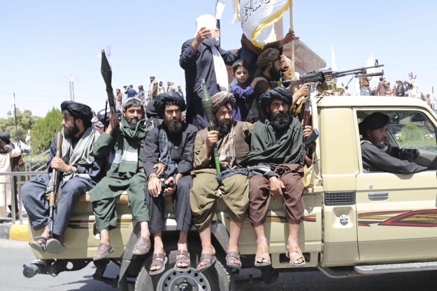 Talibaner på tvåårsdagen av övertagandet av makten i Afghanistan, den 15 augusti.