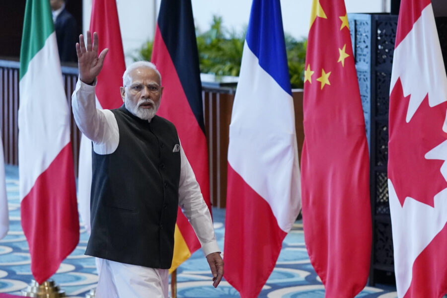 Indiens premiärminister Narendra Modi står värd för det pågående G-20-mötet i Delhi.