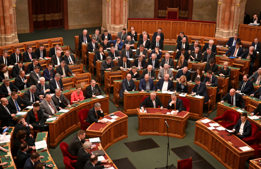 Arkivbild från Ungerns parlament.