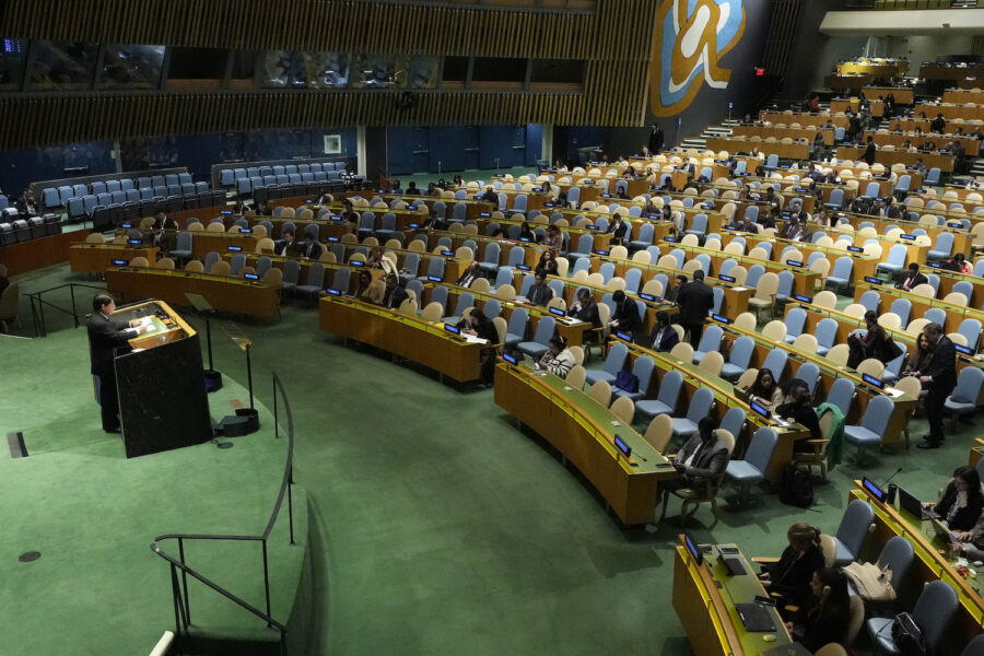 FN:s generalförsamling i New York har antagit en resolution om eldupphör i Gaza.