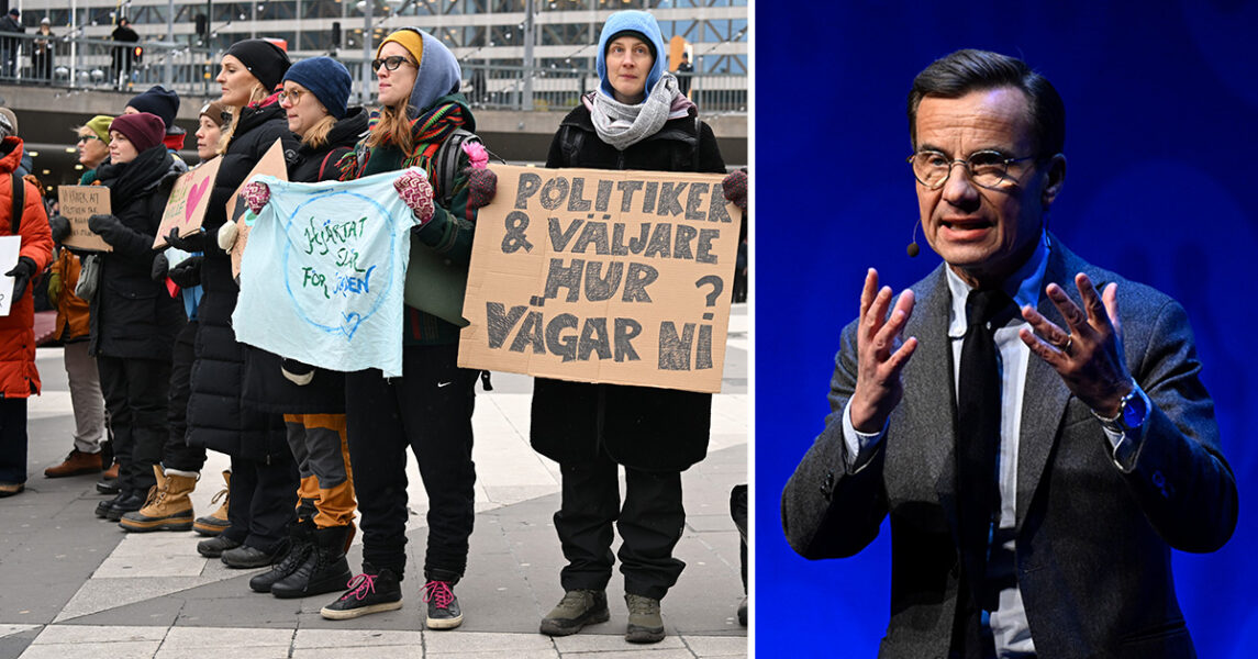 Rebellmammorna demonstrerar för klimatet och Ulf Kristersson inleder Moderaternas partistömma i Umeå den 19 oktober i år.