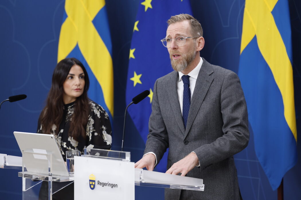 Socialminister Jakob Forssmed (KD) och kulturminister Parisa Liljestrand (M).