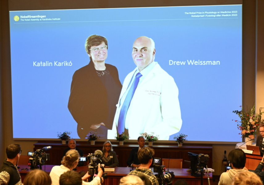 Katalin Karikó och Drew Weissman tilldelas årets Nobelpris i fysiologi eller medicin.