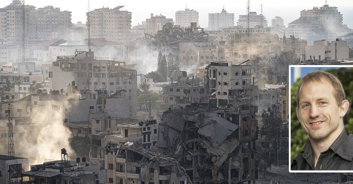 Förödelse i Gaza city sedan Israel har bombat staden som hämnd för Hamas raketer.