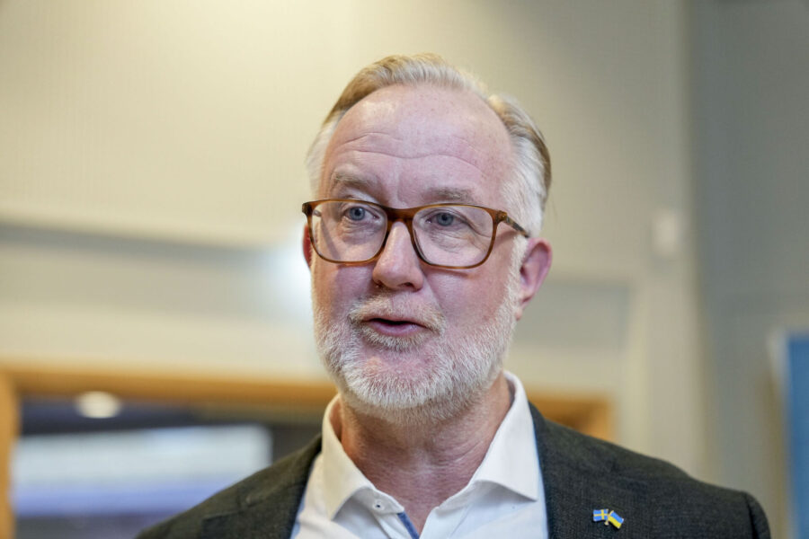 Partiledare Johan Pehrson under Liberalernas landsmöte på Linköping Konsert &amp; Kongress.