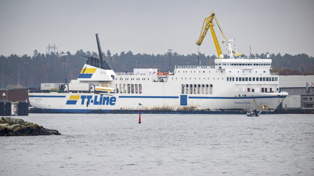 TT-Lines färja Marco Polo gick på grund utanför Blekinge den 22 oktober.