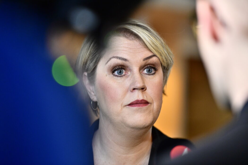 Socialdemokraternas gruppledare Lena Hallengren.