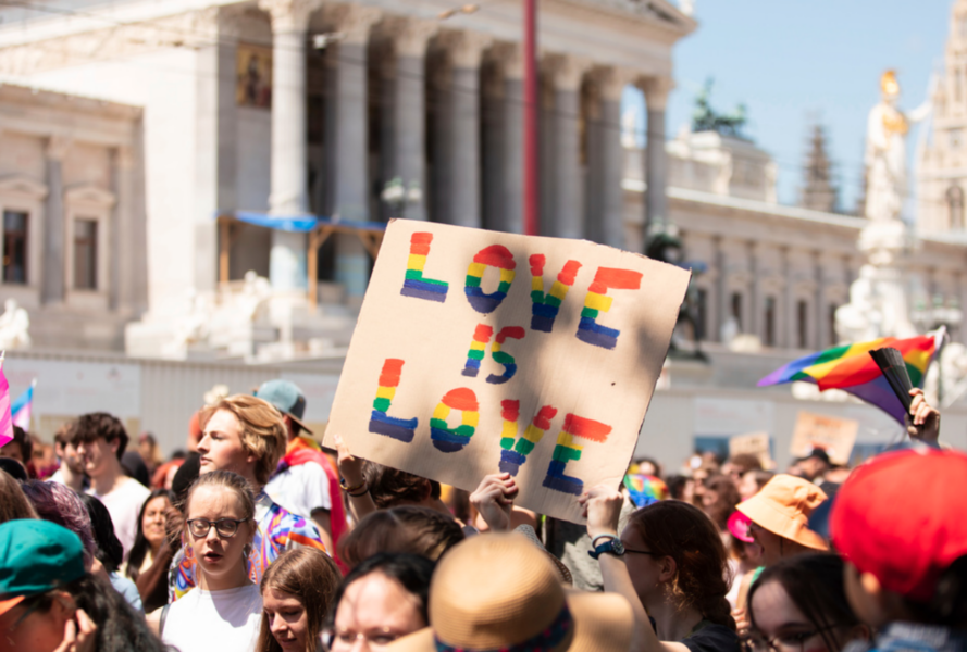 Prideparad i Österrikes huvudstad Wien förra året.