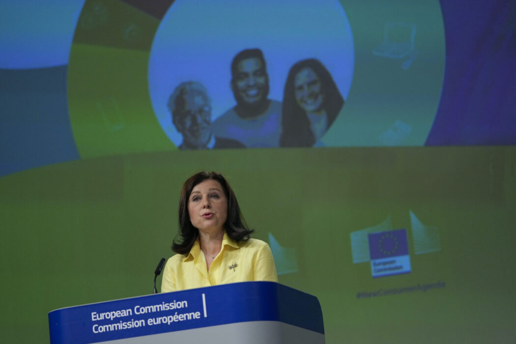 EU-kommissionens öppenhets- och värderingskommissionär Vera Jourová mötte tidigare i veckan Tiktoks vd Shou Zi Chew.