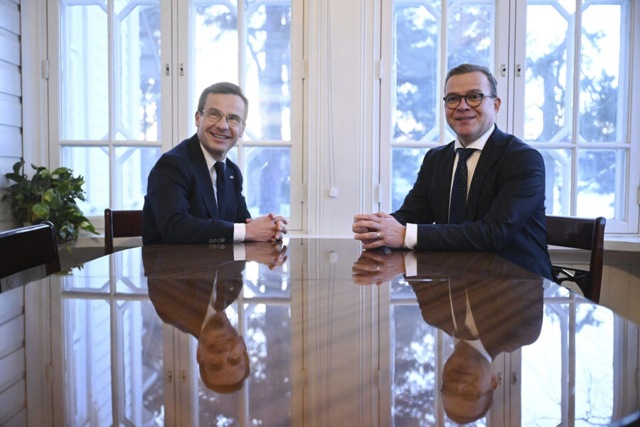 Statsminister Ulf Kristersson (M) och Finlands statsminister Petteri Orpo.