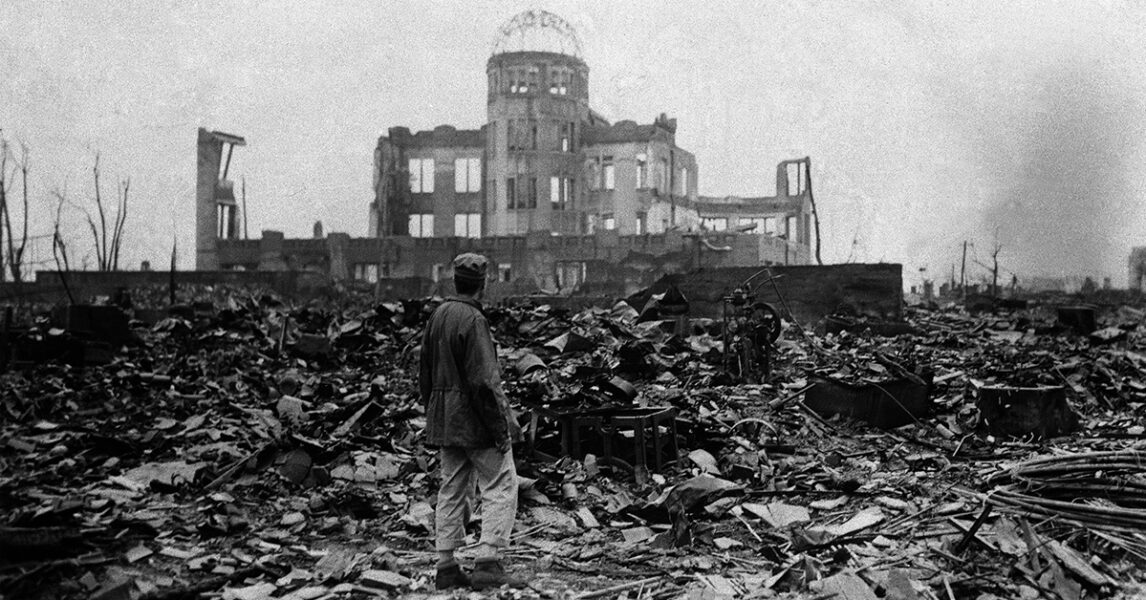 Förödelsen i Hiroshima efter atombomben som USA fällde där den 6 augusti 1945.