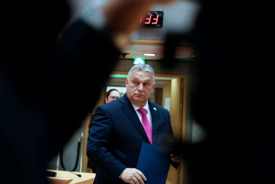 Ungerns premiärminister Viktor Orbán under EU-toppmötet i Bryssel.