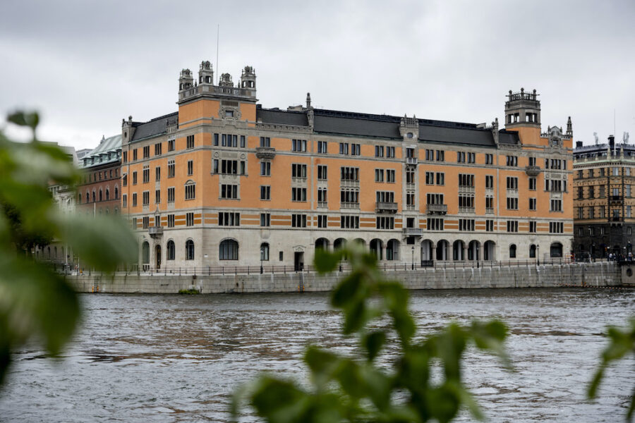  Exteriör över regeringskansliet Rosenbad i Stockholm.