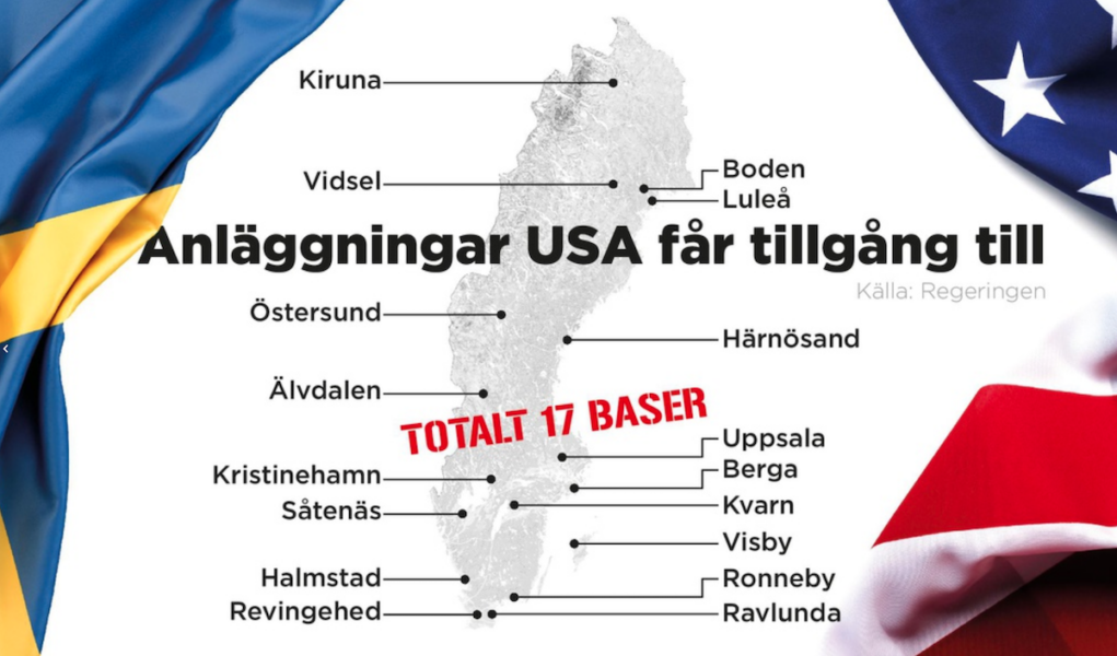 Den amerikanska militären får rätt att använda totalt 17 baser i Sverige.