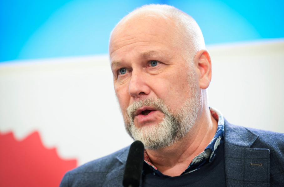 Vänsterpartiets toppkandidat i EU-valet, före detta partiledaren Jonas Sjöstedt.
