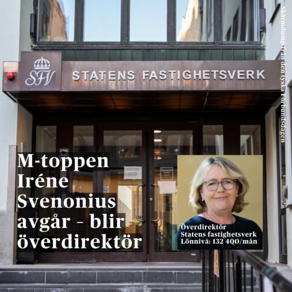 Moderaternas omstridda toppnamn i Stockholm Iréne Svenonius avgår.