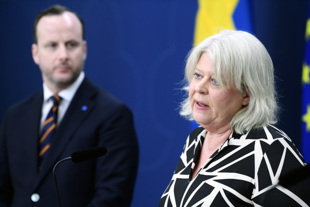Socialtjänstminister Camilla Waltersson Grönvall (M) och KD:s Christian Carlsson.