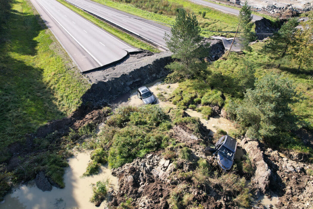 Ett jordskred kapade E6 i Stenungsund i september i fjol.