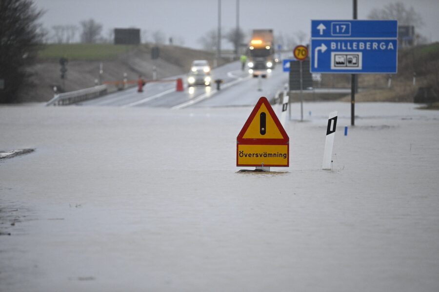På flera håll i Skåne kom det stora mängder regn i februari.