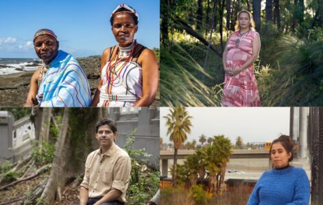 Fyra olika bilder på Människor