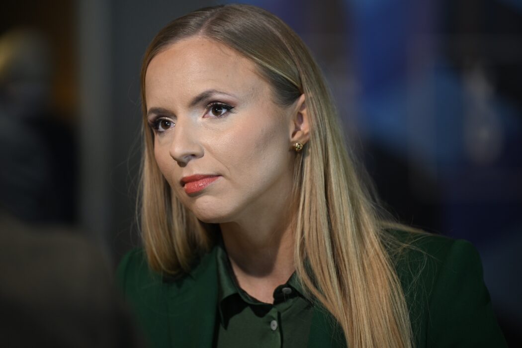 Sara Skyttedal under KD:s riksting i november förra året.
