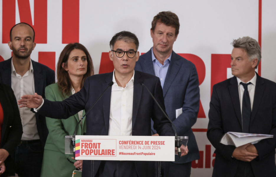 Socialistledaren Olivier Faure och vänsteralliansen Nya folkfronten gick bra i franska parlamentsvalet.