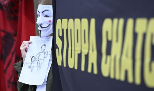 Demonstration mot Chat control