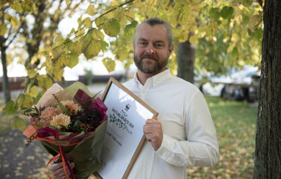 Uppsalabon Emil Nilsson är utsett till Årets Miljöhjälte av WWF.