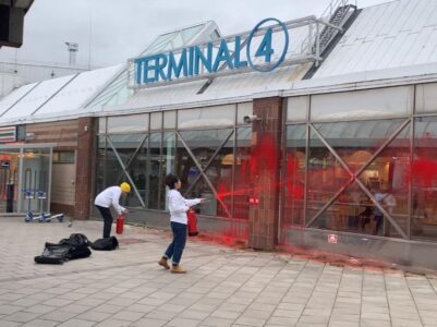 aktivister med sprayfärg