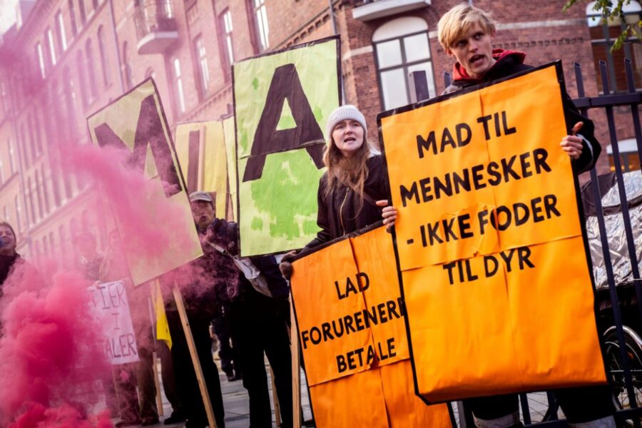 Demonstranter i Köpenhamn.