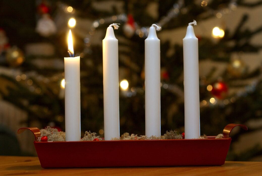 Adventsljusstake.