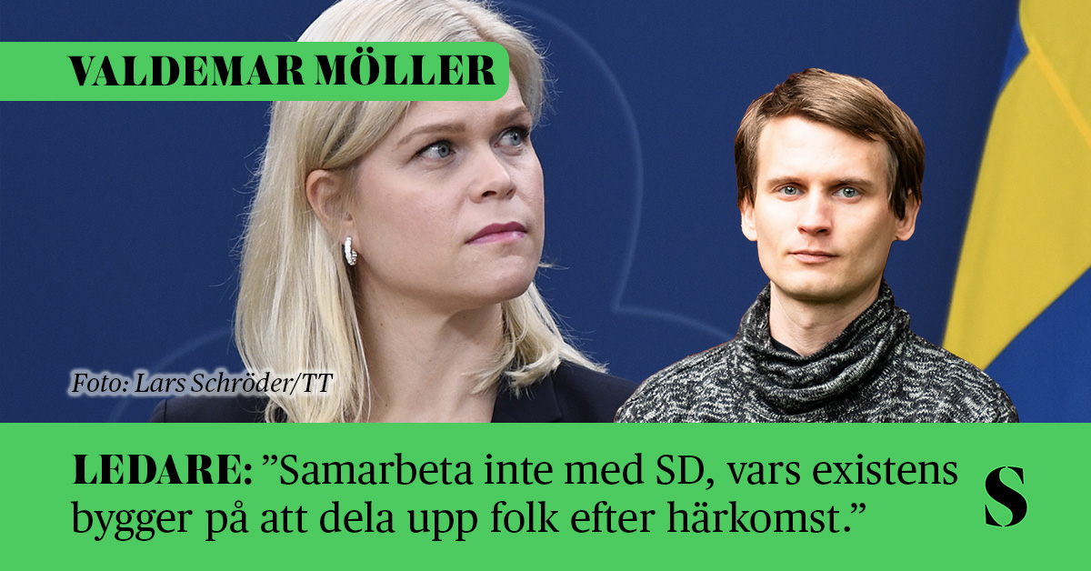 Jämställdhetsminister Paulina Brandberg. Skribenten i förgrunden.