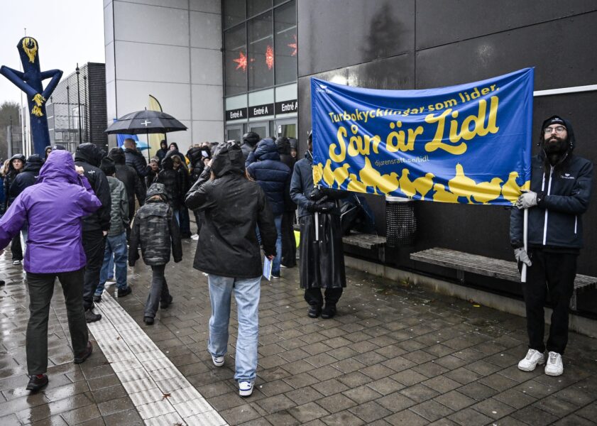 Protest mot Lidl.