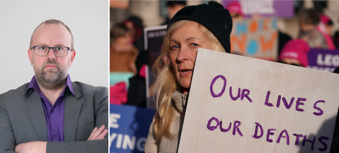 Mikael Enmalm och demonstration i London.