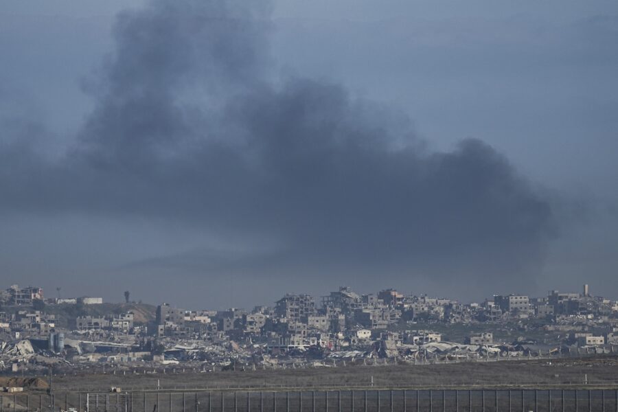 Gaza sett från Israel.