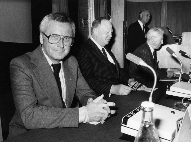 Finansminister Kjell-Olof Feldt år 1983.