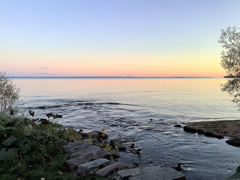 Vättern i solnedgång