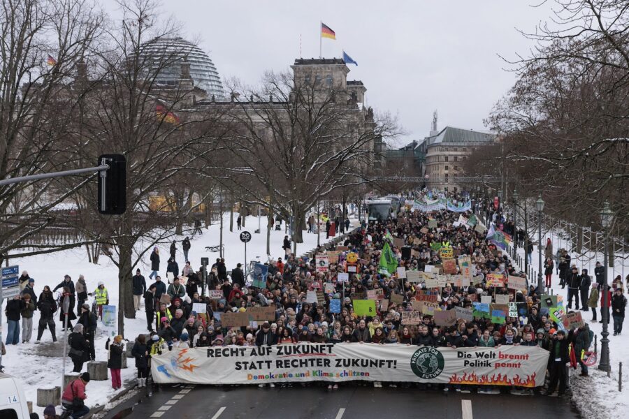 Klimatdemonstration.