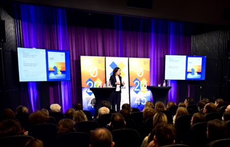 Klimatpolitiska rådets ordförande Åsa Persson när Klimatpolitiska rådet presenterar en rapport.