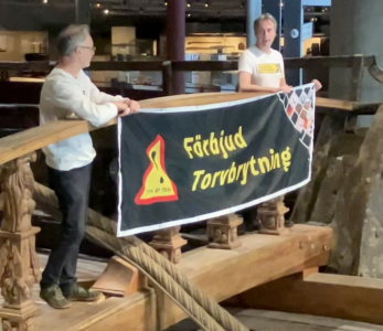 Aktivister på Vasaskeppet.
