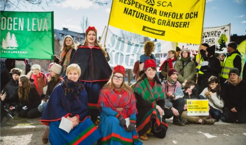 Manifestation mot SCA.