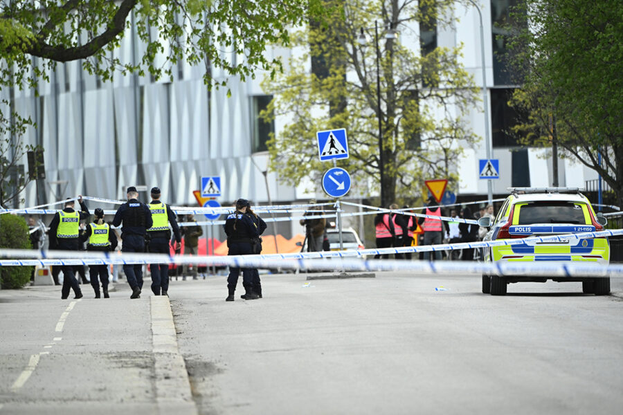 avspärrning och poliser