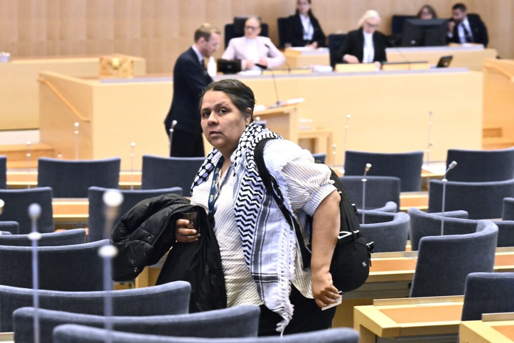 Lorena Delgado Varas i riksdagen.
