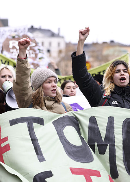 En klimatdemonstration.