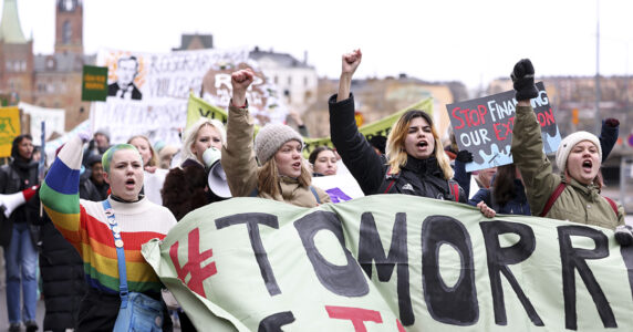 En klimatdemonstration.