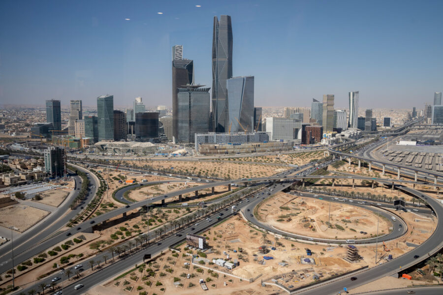 En vy över Riyadh, Saudiarabien.